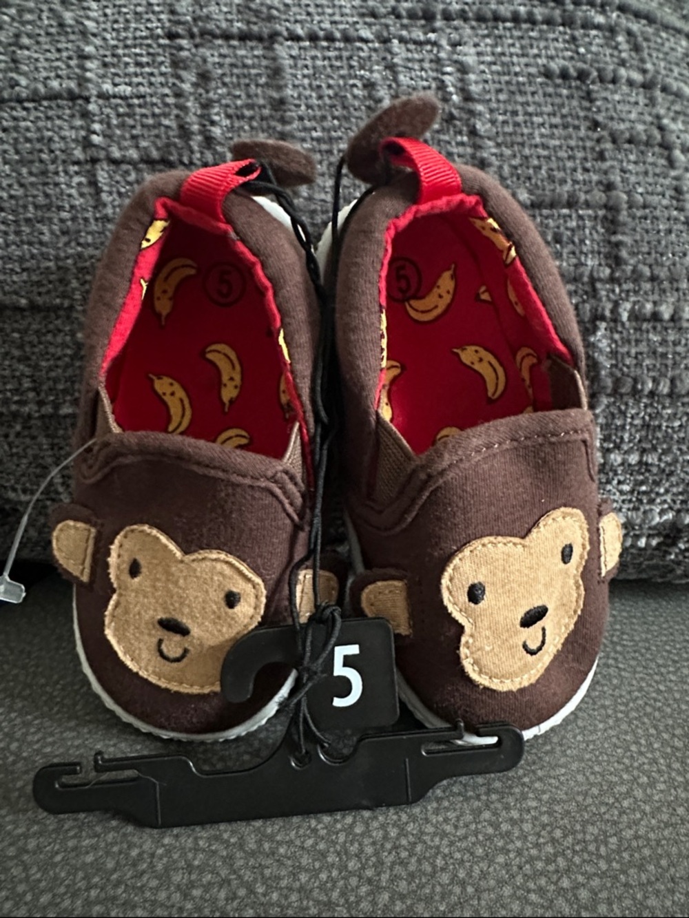 Kids Brown Bear Slip-On Shoes - Size 5